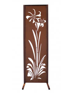Blumen und Bäume schmale Sichtschutzwand Sommerblume - Lilie - 160 cm hoch - 50 cm breit 1-0648