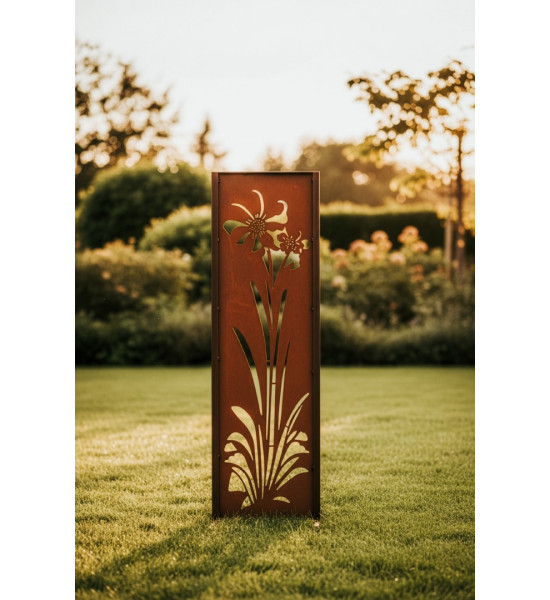Blumen und Bäume schmale Sichtschutzwand Sommerblume - Lilie - 160 cm hoch - 50 cm breit 1-0648