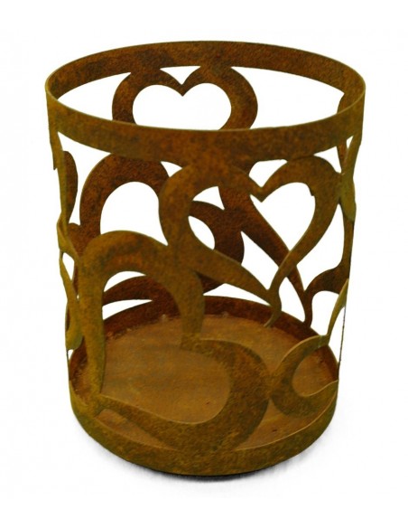 Edelrost Windlicht  Herz 