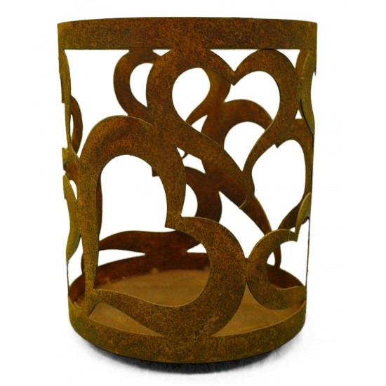 Edelrost Windlicht  Herz 