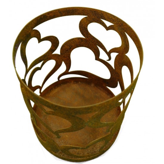 Edelrost Windlicht  Herz 