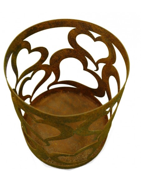 Edelrost Windlicht  Herz 