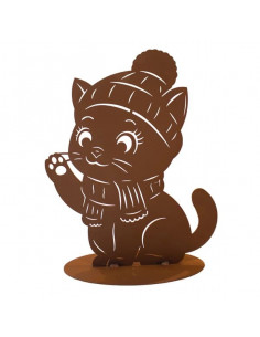 Deko Katzen und Mäuse Winterkätzchen - 30 cm hoch 
Höhe: 30 cm
Breite: 25 cm
