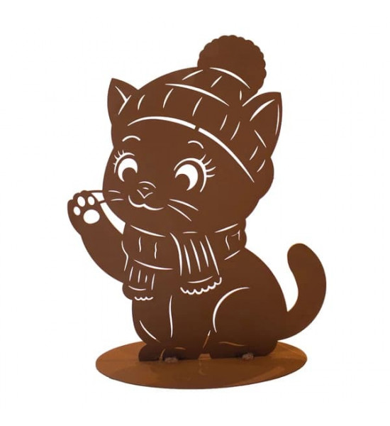 Deko Katzen und Mäuse Winterkätzchen - 30 cm hoch 
Höhe: 30 cm
Breite: 25 cm
