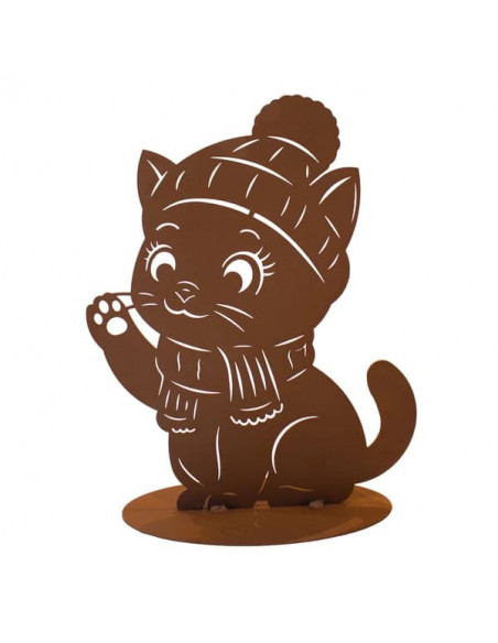 Deko Katzen und Mäuse Winterkätzchen - 30 cm hoch 
Höhe: 30 cm
Breite: 25 cm
