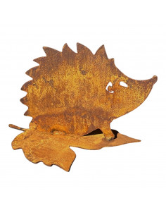 Herbstdeko Rost Igel auf Ahornblatt - Höhe 18 cm 
Höhe 18 cm
