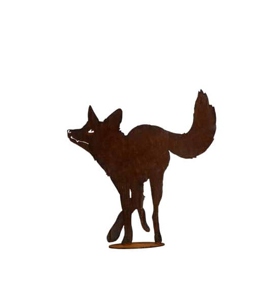 Hirsche, Wildtiere und Waldbewohner Fuchs von vorne - auf Platte - Höhe 60 cm 
Höhe 60 cm
Breite 59 cm

Edelrost-Fuchs in vo