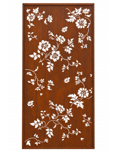 Start Metall Sichtschutzwand - Victoria Blüten - Höhe 200 cm x Breite 100 cm Victoria heißt diese Wand, und der Name passt: Sie 