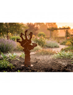 Halloween Zombie Hand für den Garten - 36 cm hoch - Skelett Mumie Finger aus dem Boden 2