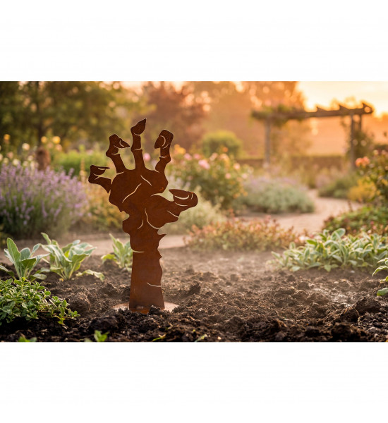 Halloween Zombie Hand für den Garten - 36 cm hoch - Skelett Mumie Finger aus dem Boden