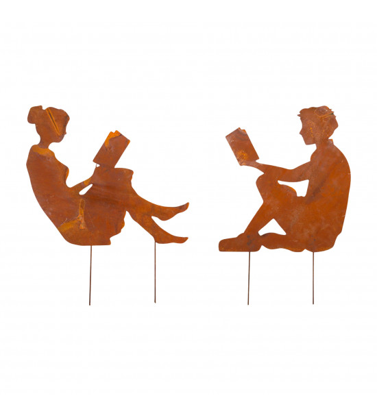 Mädchen mit Buch zum Stecken 36x40/ 50 cm
