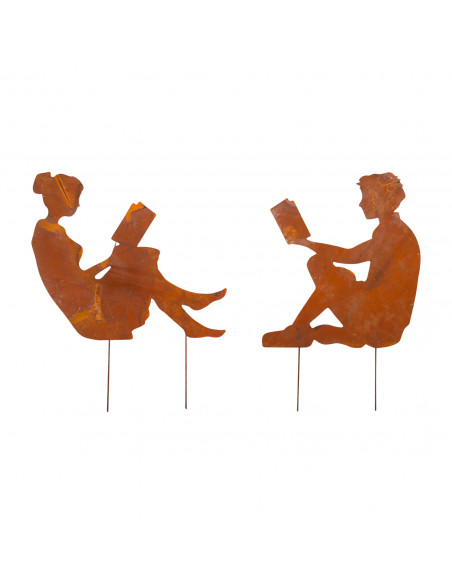 Mädchen mit Buch zum Stecken 36x40/ 50 cm