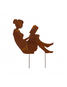 Mädchen mit Buch zum Stecken 36x40/ 50 cm
