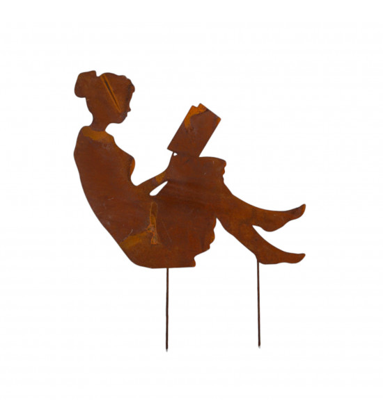 Mädchen mit Buch zum Stecken 36x40/ 50 cm