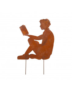 Junge mit Buch zum Stecken 36x40/ 50 cm