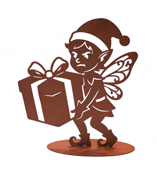 Schleppender Weihnachtself - 28 cm hoch