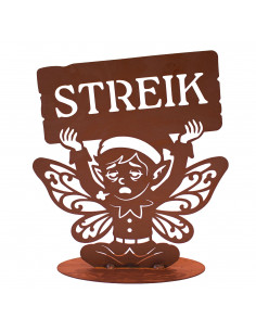 Streikender Weihnachtself - 28 cm hoch