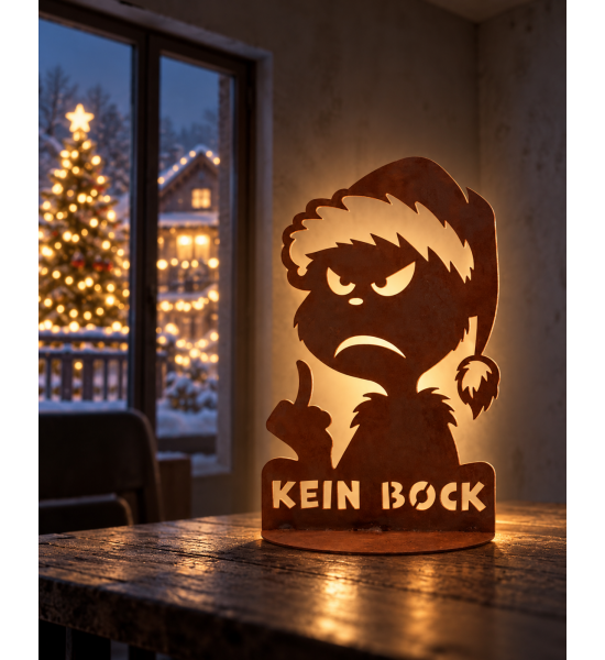 Weihnachtsdeko Grinch - Kein Bock - 32 cm hoch Ohne Grinch kein Weihnachten! Oder war es andersherum richtig?
Dieser Deko Grinc