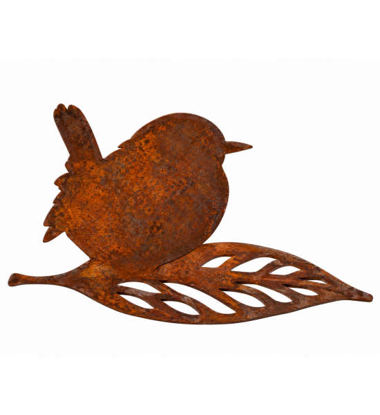 Start kleiner Vogel auf Herstblatt sitzend - mit Ausschnitten - 12 cm breit 
kleiner Vogel auf Blatt mit Ausschnitten
12 cm br