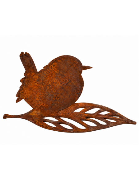 Start kleiner Vogel auf Herstblatt sitzend - mit Ausschnitten - 12 cm breit 
kleiner Vogel auf Blatt mit Ausschnitten
12 cm br