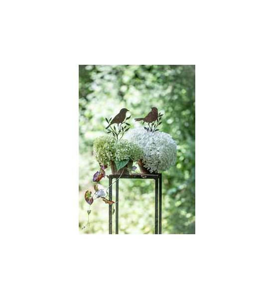 Blumenstecker Meise - nach hinten schauend - auf dünnem Zweig Topfstecker 22 cm hoch 
Höhe 22 cmBreite 12 cm
