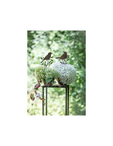 Blumenstecker Meise - nach hinten schauend - auf dünnem Zweig Topfstecker 22 cm hoch 
Höhe 22 cmBreite 12 cm
