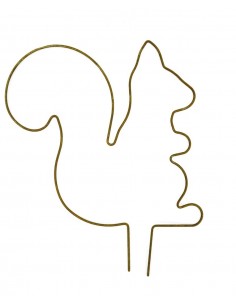 Eichhörnchensilhouette aus gebogenem Edelrostdraht