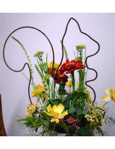 Eichhörnchensilhouette aus gebogenem Edelrostdraht 2