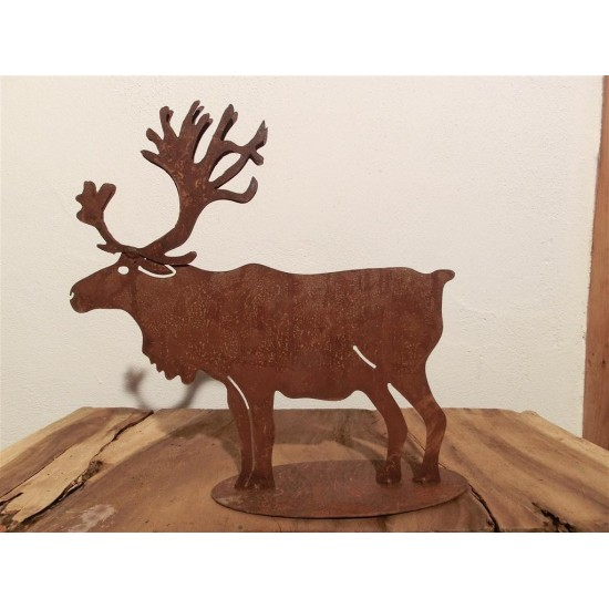 Elch- Edelrost mit doppeltem Geweih zum aufbiegen