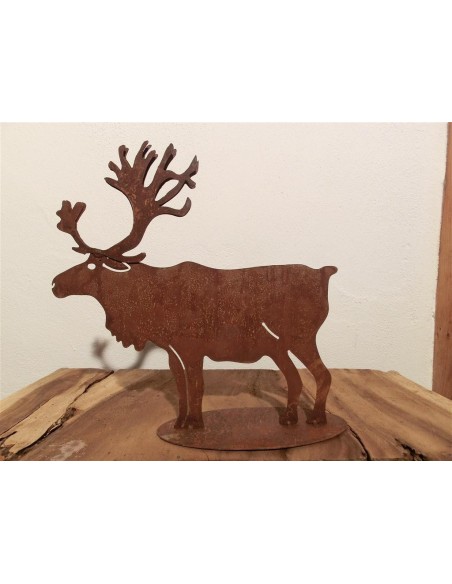 Elch- Edelrost mit doppeltem Geweih zum aufbiegen