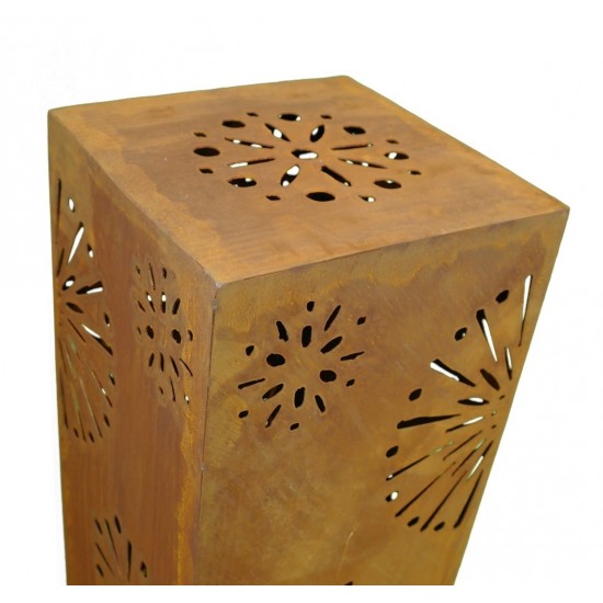 Edelrost Blütensäule 100 cm