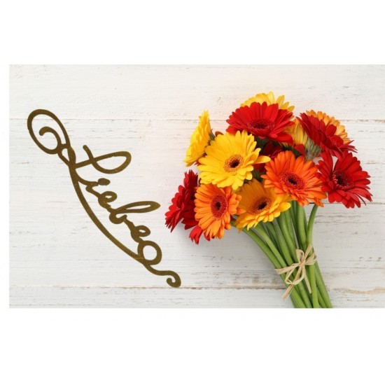 Edelrost Schriftzug Liebe 25 cm lang