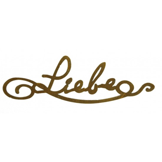 Edelrost Schriftzug Liebe 25 cm lang