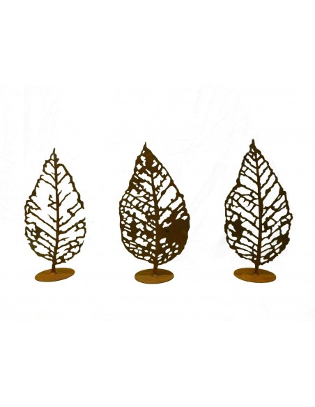 Blattgerippe 3er Set Höhe 50 cm Edelrost Metalldeko Blattgerippe 3er Set Höhe 50 cm Edelrost Metalldeko