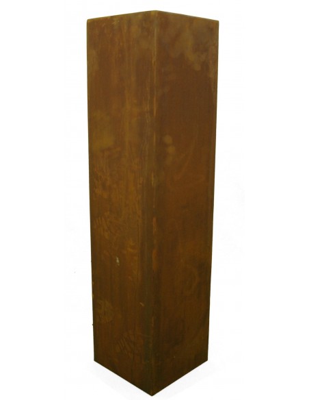 Rostsäule 20 x 20 cm schmal 80 cm hoch ohne Muster