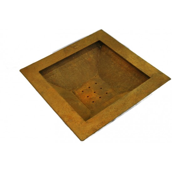 Feuerschale rechteckig aus 3 mm Stahl mit Rand
