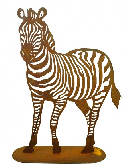 Edelrost Zebra in unterschiedlichen Größen zum Aufstellen im Garten