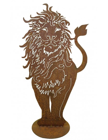 Edelrost Löwe 100 cm hoch