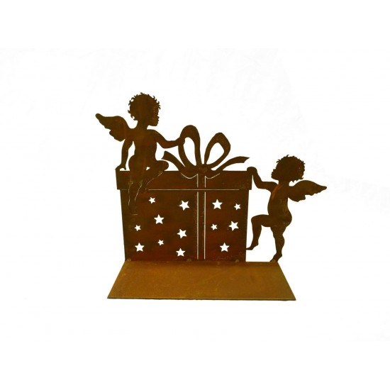 2 Engelchen mit Päckchen 50 x 39 cm