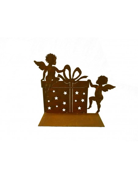 2 Engelchen mit Päckchen 50 x 39 cm
