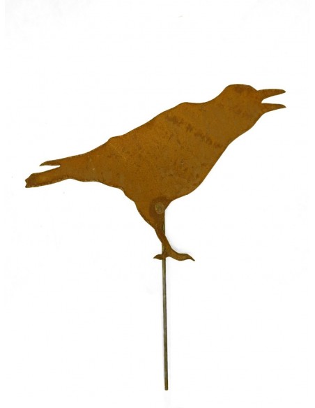 Edelrost Raben 3er Ser als Topfstecker, oder für Holzbalken Edelrost Raben 3er Ser als Topfstecker, oder für Holzbalken