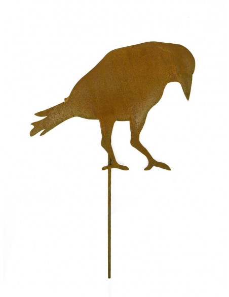 Edelrost Raben 3er Ser als Topfstecker, oder für Holzbalken Edelrost Raben 3er Ser als Topfstecker, oder für Holzbalken