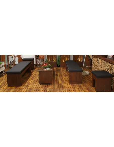 Loungetisch -Relax- mit Glasplatte