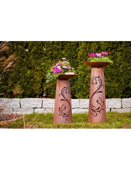 Säule Kegel "Lichterzauber" Gr. 1, Rost inkl. Schale