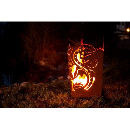 Feuerkorb Drache rechteckig