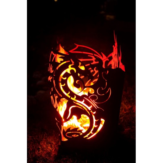 Feuerkorb Drache rechteckig