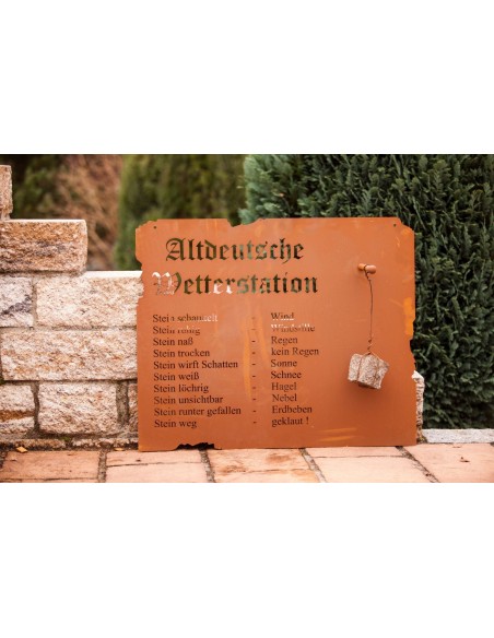 Altdeutsche Wetterstation zum Hängen, Rost