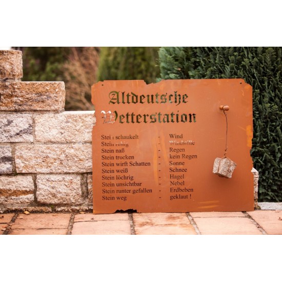 Große &quot;altdeutsche&quot; Wetterstation mit Stein XXL kaufen