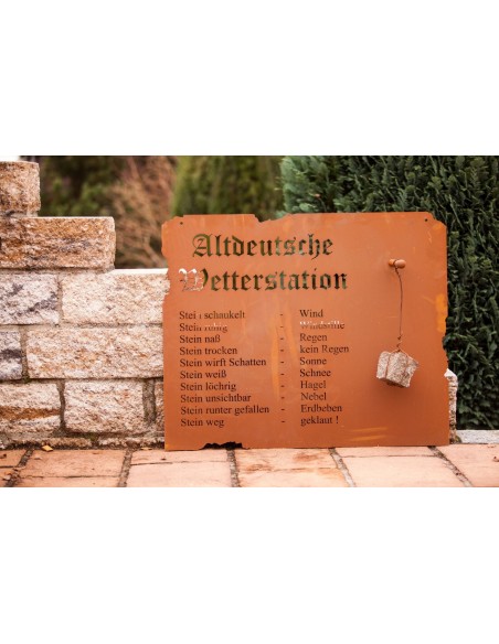 Altdeutsche Wetterstation zum Hängen, Rost