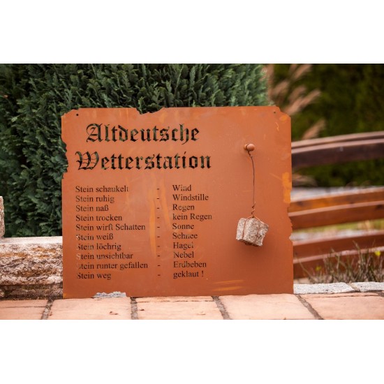 Altdeutsche Wetterstation zum Hängen, Rost
